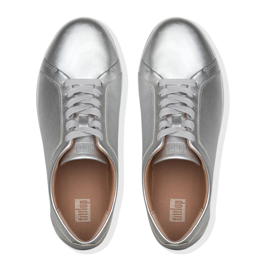 Fitflop Rally Leather Sneaker - Silver