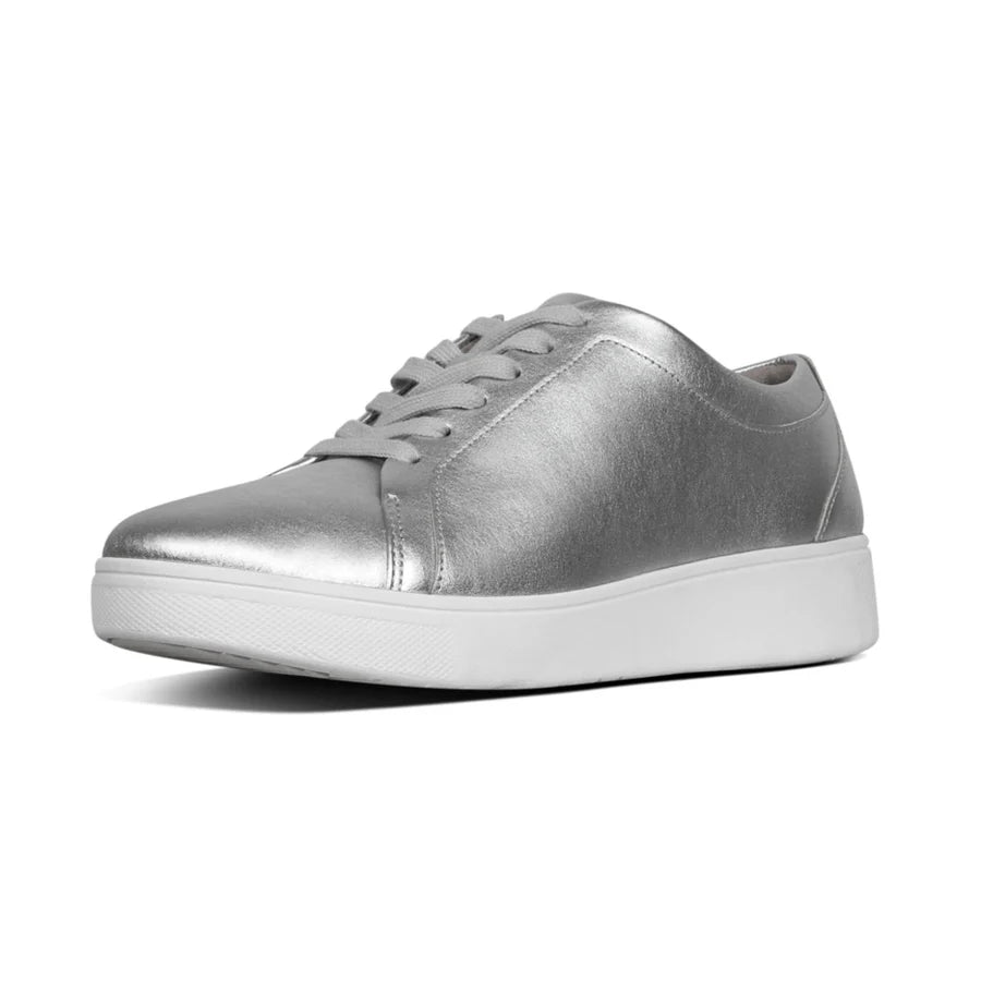 Fitflop Rally Leather Sneaker - Silver
