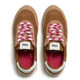 Fitflop Urban Retro-Q FF Cord Fabric/Suede Trainers - Terracotta Tan