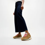 Fitflop Urban Retro-Q FF Cord Fabric/Suede Trainers - Terracotta Tan