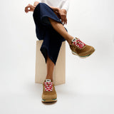 Fitflop Urban Retro-Q FF Cord Fabric/Suede Trainers - Terracotta Tan