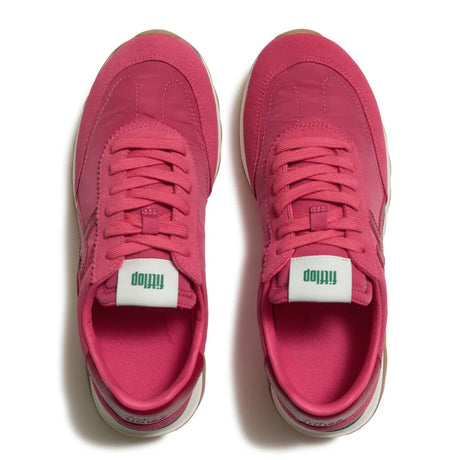 Fitflop Urban Retro-Q FF Fabric/suede Sneaker - Berry Rose
