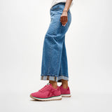 Fitflop Urban Retro-Q FF Fabric/suede Sneaker - Berry Rose