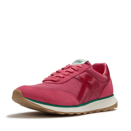 Fitflop Urban Retro-Q FF Fabric/suede Sneaker - Berry Rose