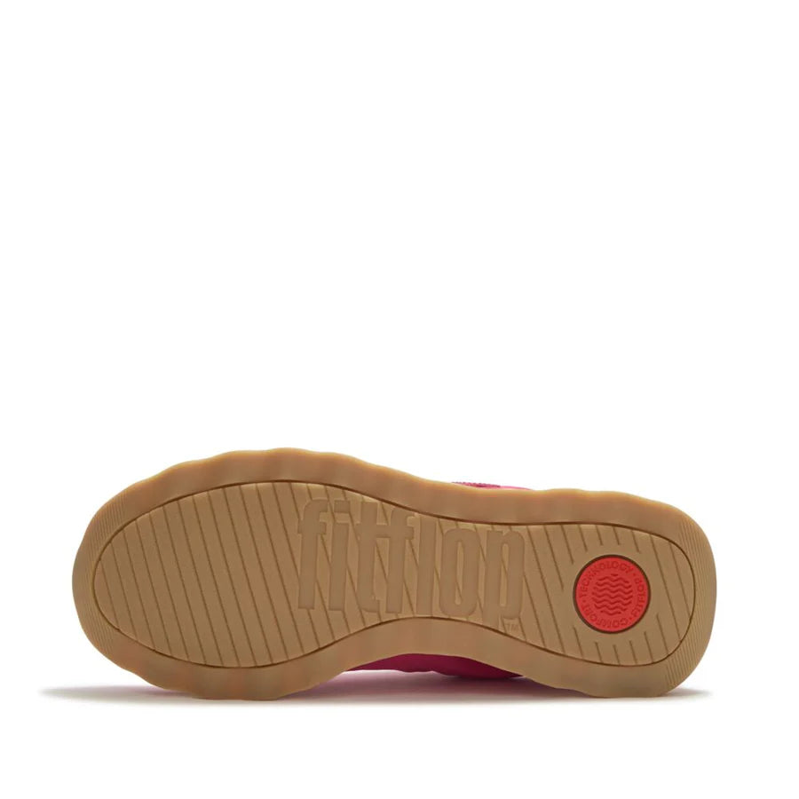 Fitflop Urban Retro-Q FF Fabric/suede Sneaker - Berry Rose