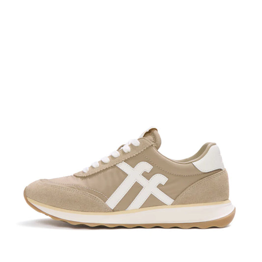 Fitflop Cappuccino Retro-q Ff Fabric/suede Sneaker – product image 1