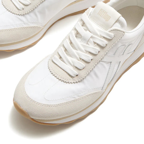 Fitflop Urban White Retro-q Ff Fabric/suede Sneaker – product image 5