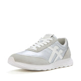 Fitflop Silver Retro-q Ff Metallic Fabric/suede Sneaker – side view