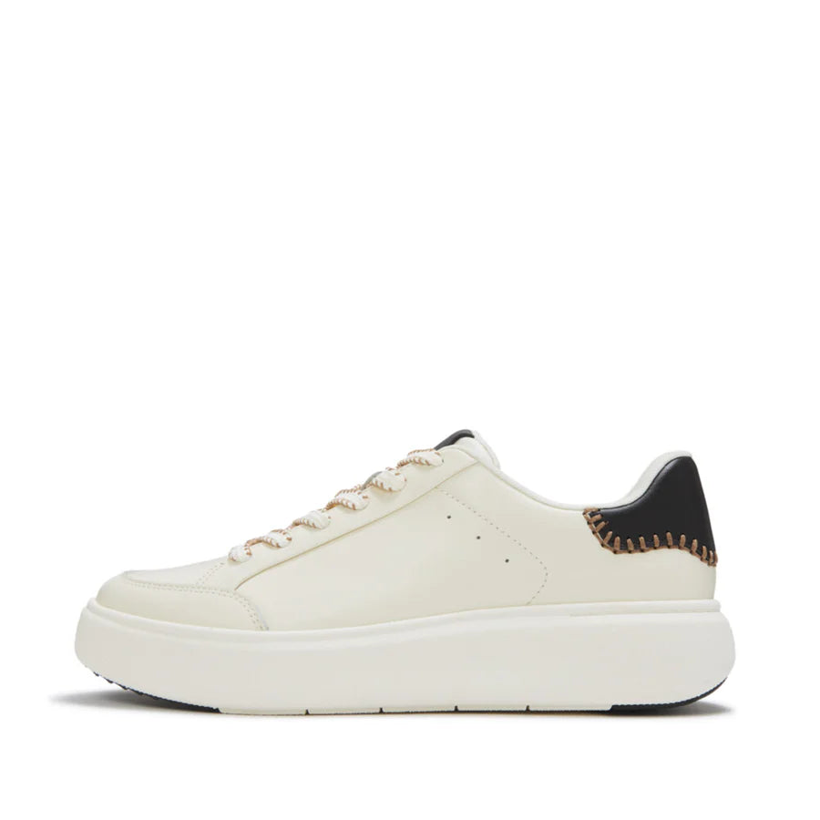 Fitflop Cream Rtg Blanket-stitch Leather Trainers – product image 1