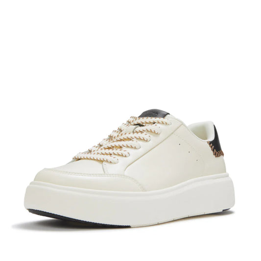 Fitflop Cream Rtg Blanket-stitch Leather Trainers – side view