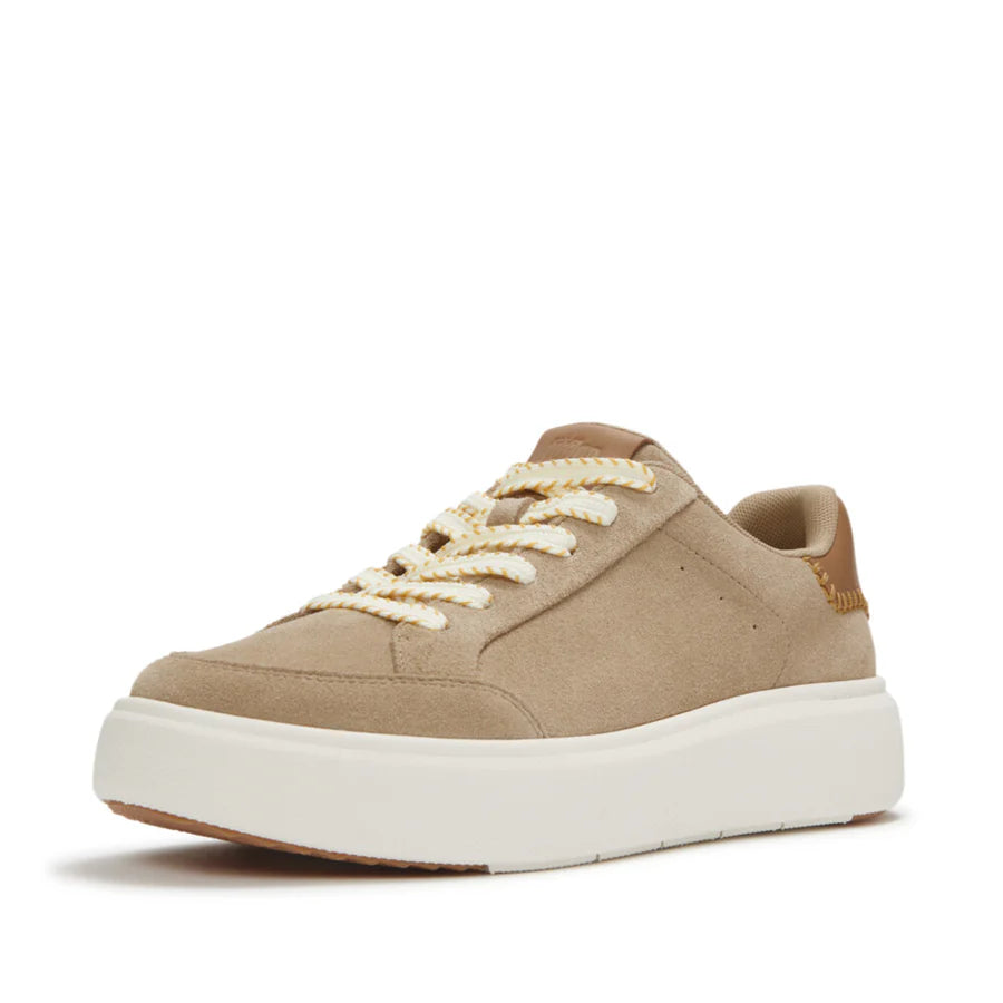 Fitflop Cappuccino Rtg Blanket-stitch Suede Trainers – side view