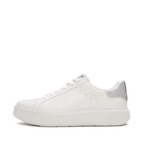 Fitflop RTG Leather Snake Lace-Up Sneakers - Urban White