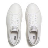 Fitflop RTG Leather Snake Lace-Up Sneakers - Urban White