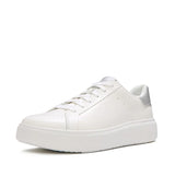 Fitflop RTG Leather Snake Lace-Up Sneakers - Urban White