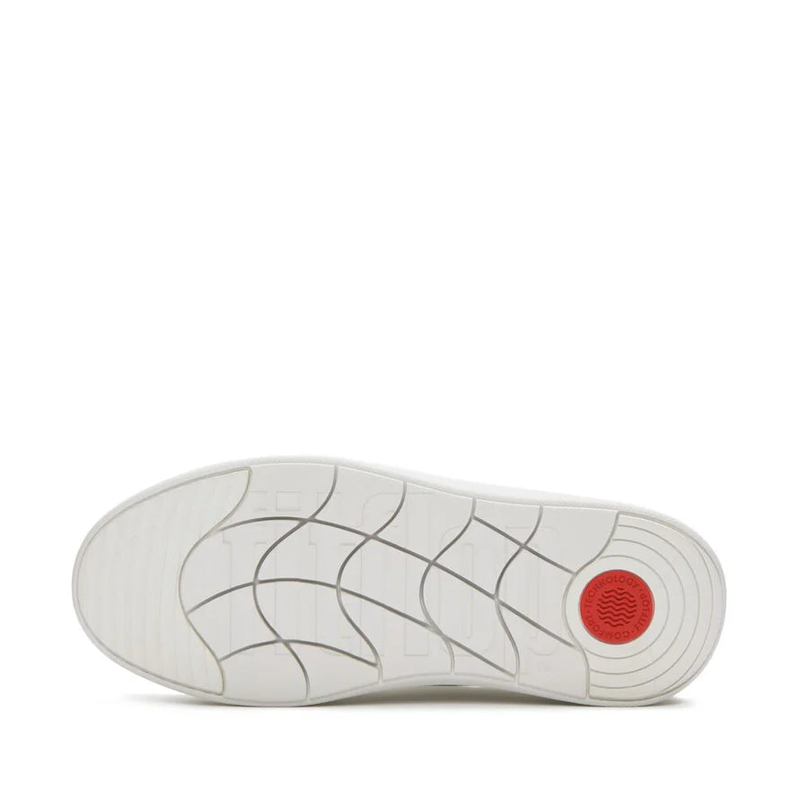 Fitflop RTG Leather Snake Lace-Up Sneakers - Urban White