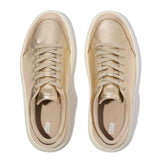 Fitflop RTG Metallic-Leather Trainers - Platino