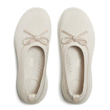 Fitflop SUPER-Q Bow Crystal-Trim Knit Ballet Flats - Paris Beige