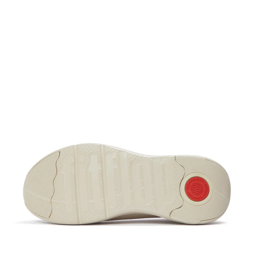 Fitflop SUPER-Q Bow Crystal-Trim Knit Ballet Flats - Paris Beige