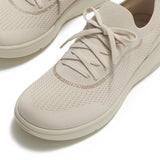 Fitflop SUPER-Q Crystal-Trim Knit Slip-On Laced Sneakers - Paris Beige