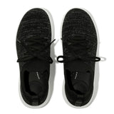 Fitflop SUPER-Q Knit Slip-On Laced Trainers - Black/Silver