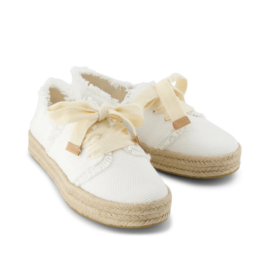 Toms White Carolina Lace-up – side view