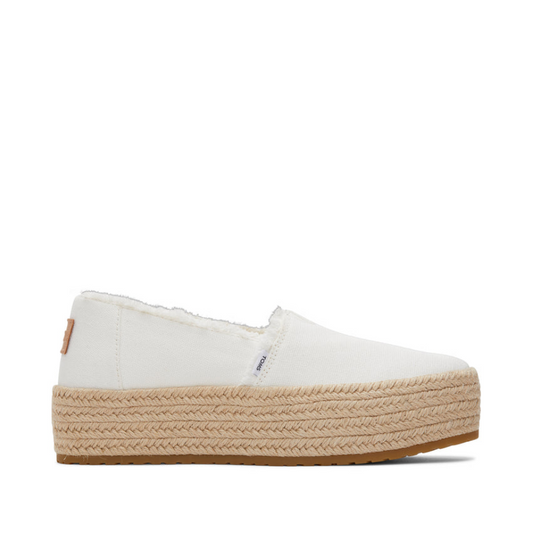 TOMS white VALENCIA platform espadrille