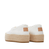 Toms White Valencia Platform Espadrille – front view