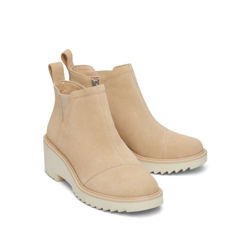 Toms Oatmeal Maude Wedge Boot – side view