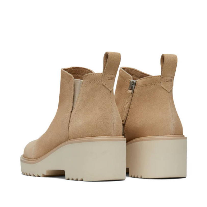 Toms Oatmeal Maude Wedge Boot – front view