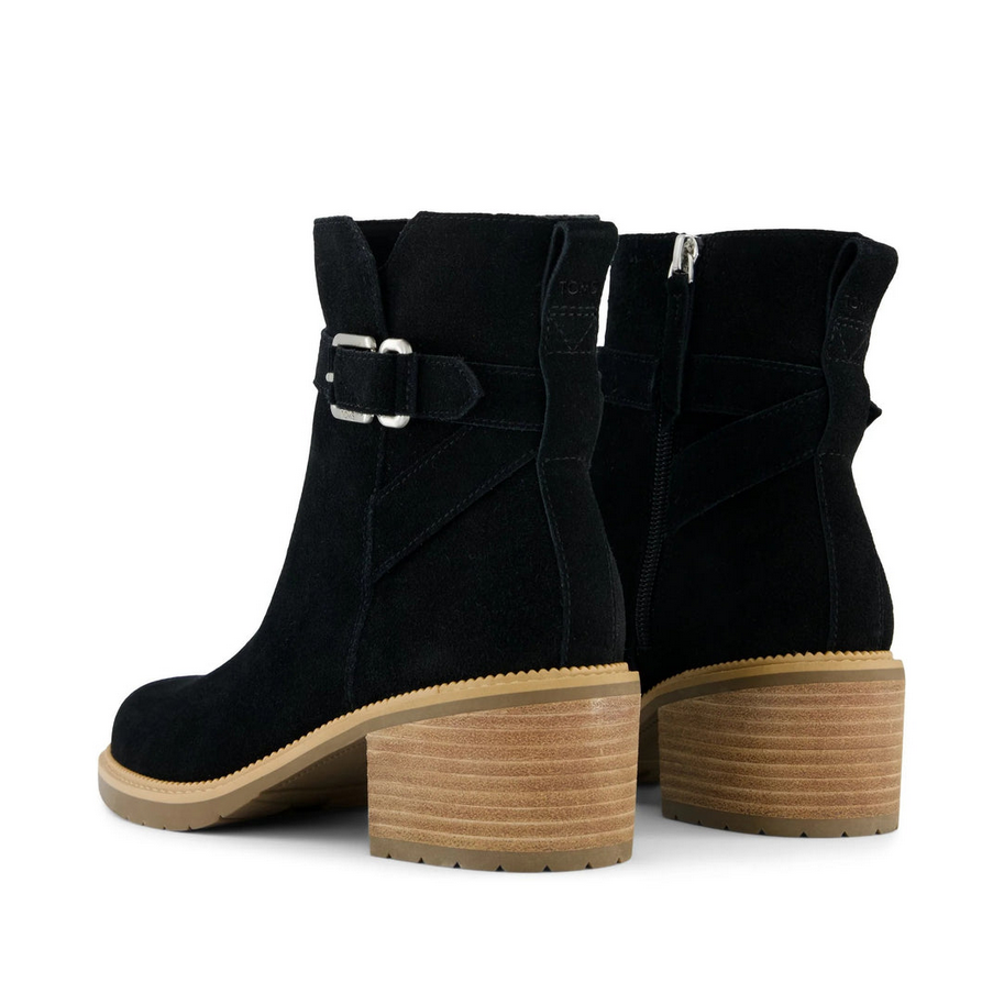 Toms Black Hailey Buckle Boot – front view