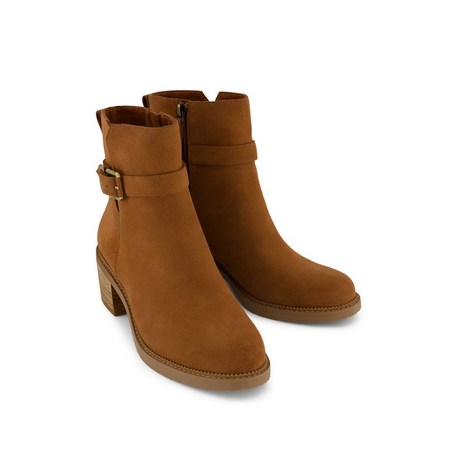 Toms Amber Brown Hailey Buckle Boot – side view