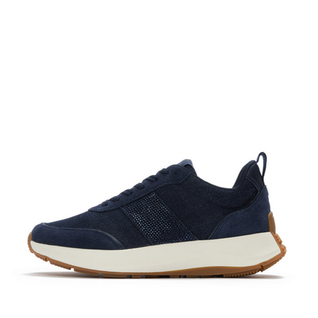 Fitflop Denim/suede F-mode Flow Crystal Sneaker – product image 1