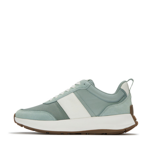 Fitflop frosted sage F-MODE FLOW FABRIC/SUEDE sneaker