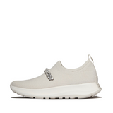 Fitflop Paris Beige F-mode Pearl & Crystal Knit Trainer – product image 1