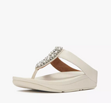 Fitflop Fino Pearls & Crystals Toe-Post Sandal - Paris Beige