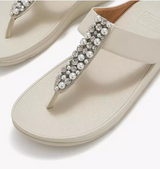 Fitflop Fino Pearls & Crystals Toe-Post Sandal - Paris Beige