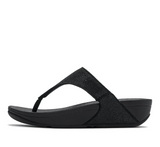 Fitflop Lulu Shimmerglitz Toe-Post Sandal - Black
