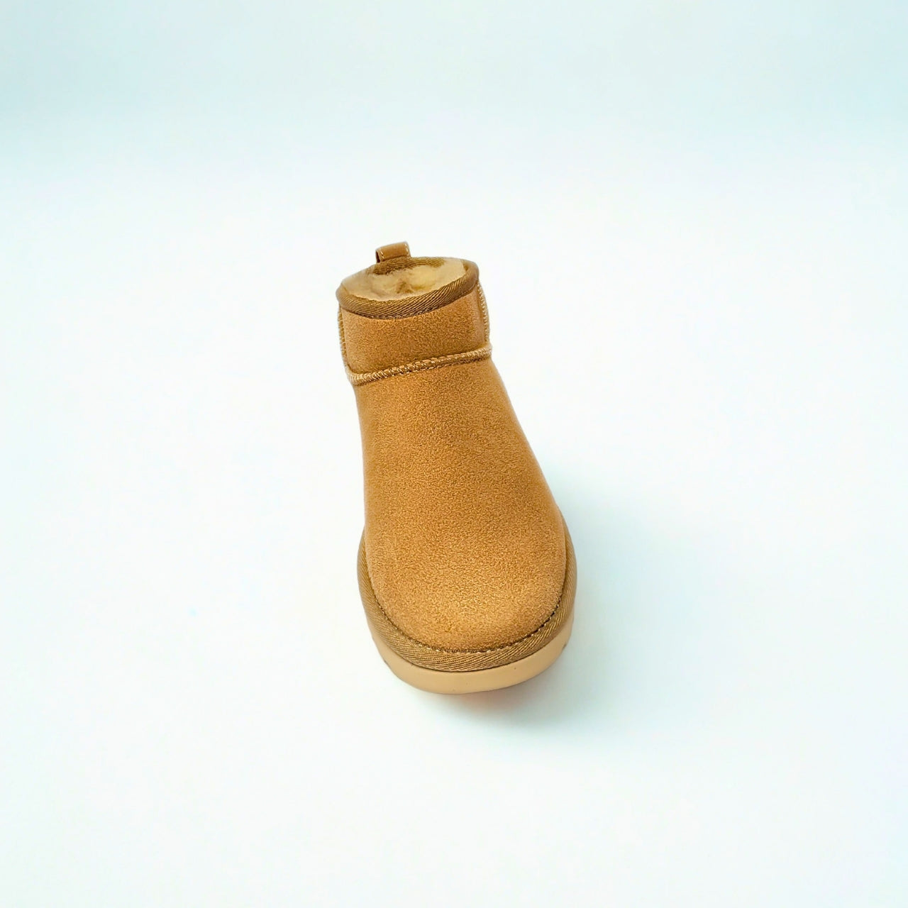  UGG Classic Ultra Mini sand sheepskin boots with 3.5" shaft, water-repellent suede, and sugarcane EVA outsole 4