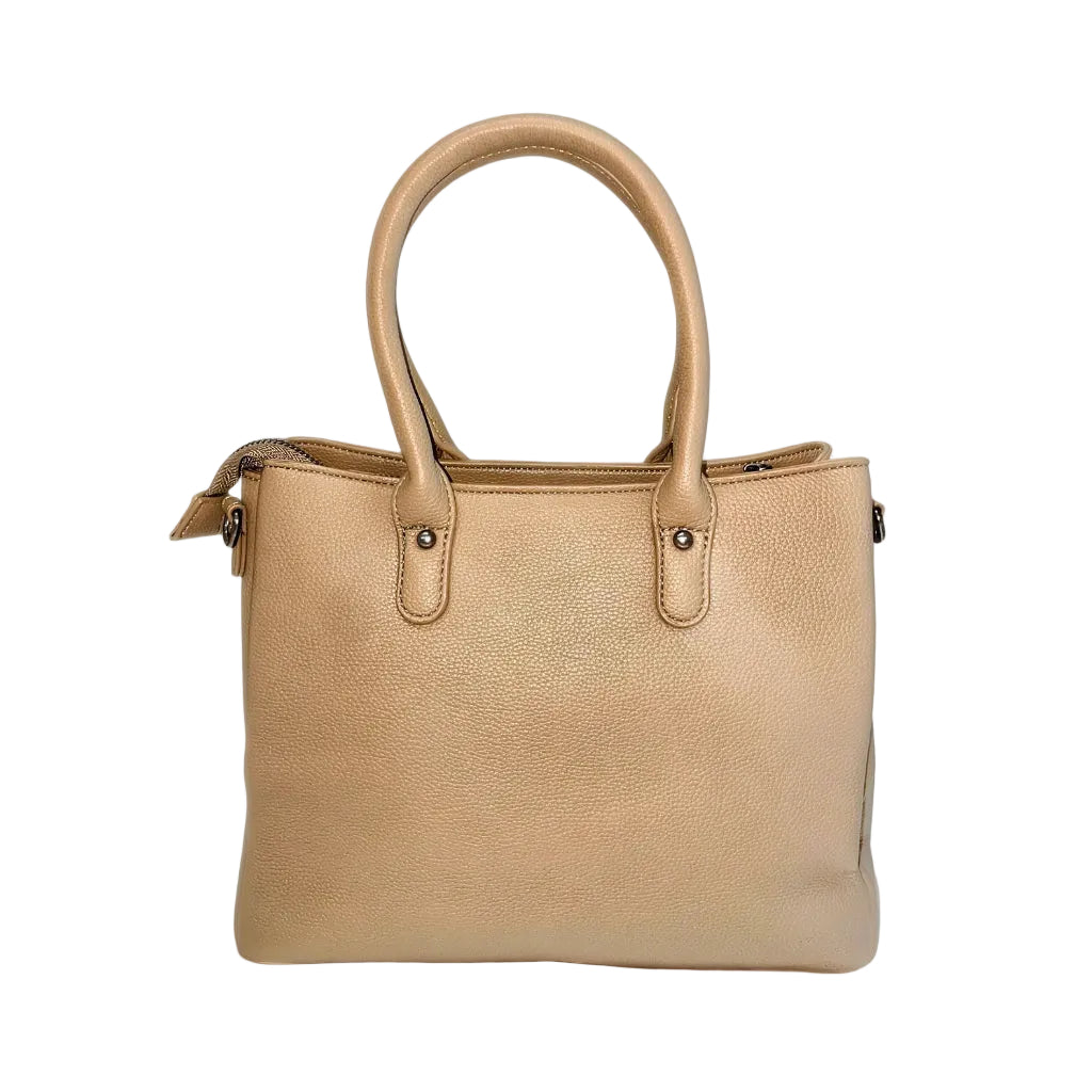 Wild Alice Light Brown Multi Compartment Bag – side view