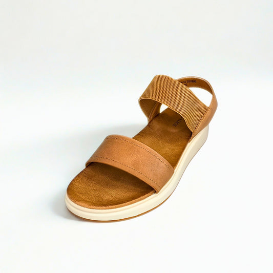 Queue brown DOUBLE STRAP flatform sandal