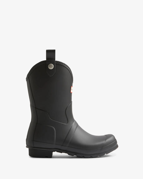 Hunter Original Cowboy Wellington Boot - Black – side view