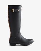 Hunter Original Tall Leopard Backstrap Boot - Black – side view