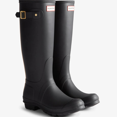 Hunter Original Tall Leopard Backstrap Boot - Black – product image 1