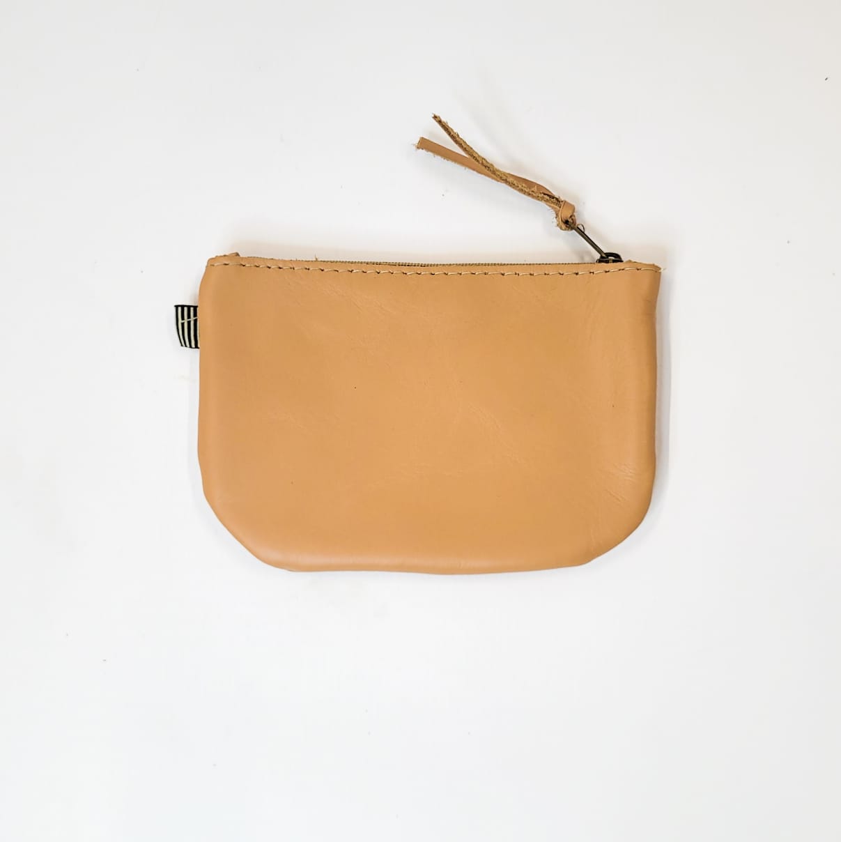 Gia leather dark nude coin purse