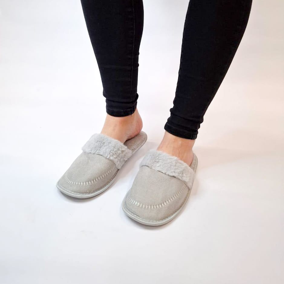 Jumbo Grey slip on slipper