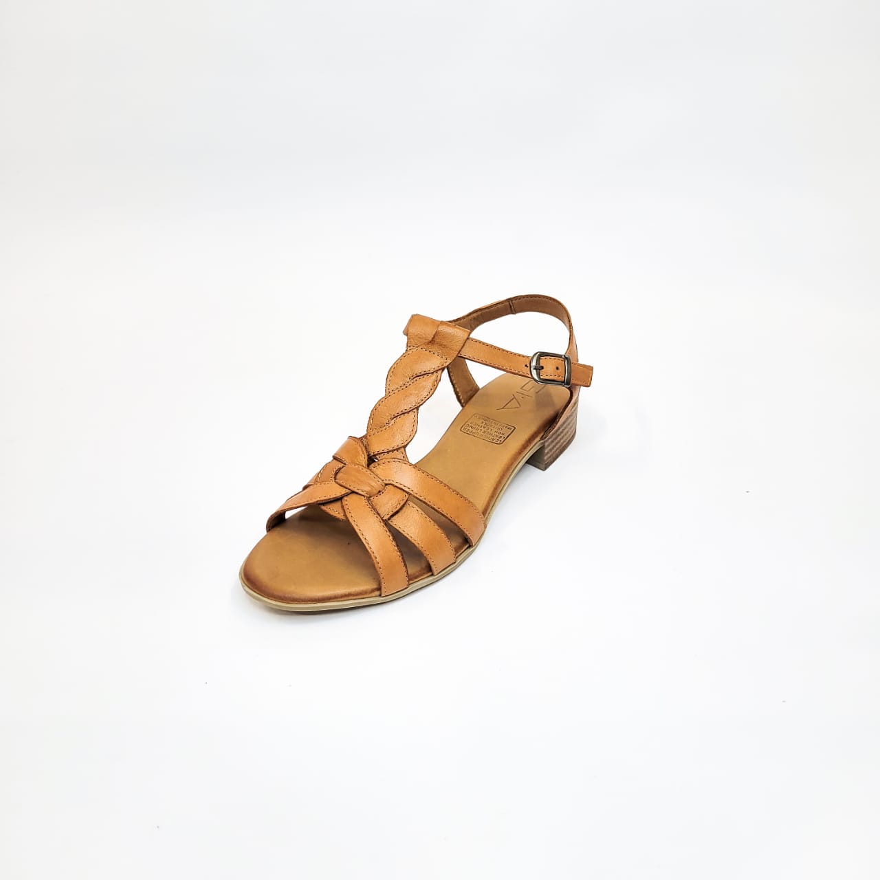 Gia tan leather t-bar ankle strap sandal