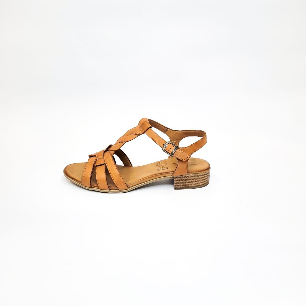 Gia tan leather t-bar ankle strap sandal