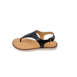 Gia Leather Black Toe Thong Sandal – front view