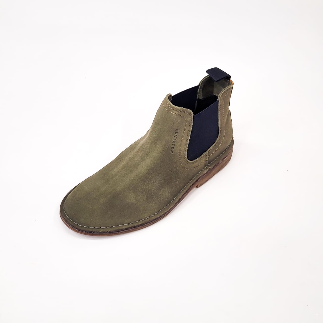 Woodland leather men's olive Chelsea boot