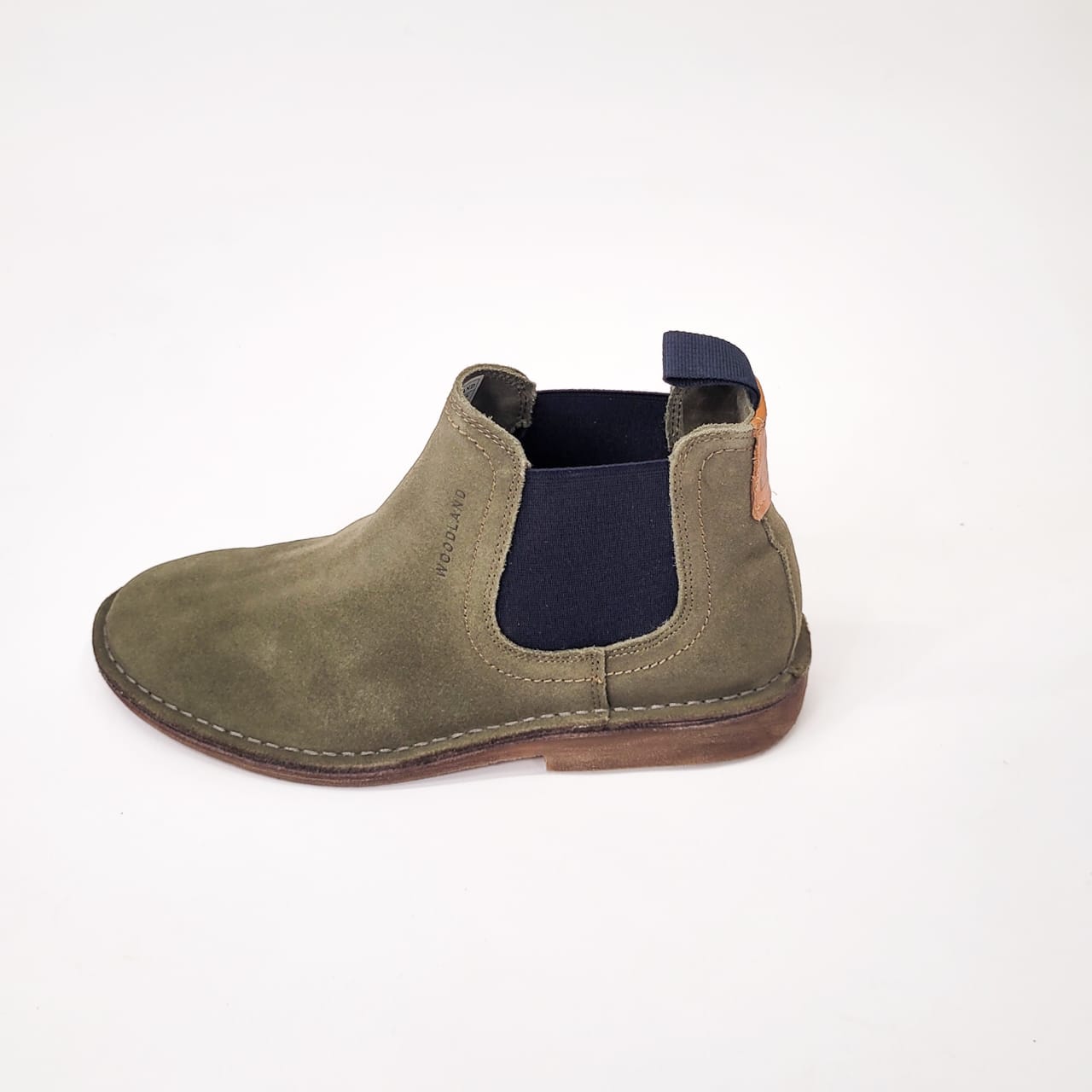 Woodland leather men's olive Chelsea boot